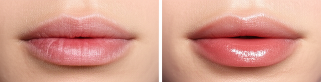 Super Hidratação Labial - Antes e Depois 2